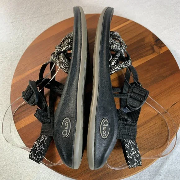 CHACO Womens ZX2 Classic Strappy Sandals Shoes Size 39 Black/White Outdoor - Picture 5 of 7